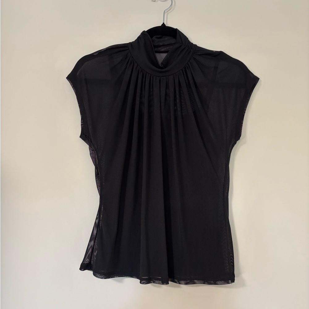 RW&CO. Elegant Black Sheer Blouse